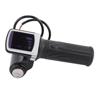 Imagem de Asixxsix Aperto do Acelerador de Bicicleta E, Punho do Acelerador de Meia Torção de Scooter Elétrico Com Display LED, Conjunto de Chave de Bloqueio de Bicicleta Elétrica