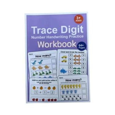 Imagem de Caderno De Exercícios De Matemática Pré-escolar, 64 Páginas, Traçado D