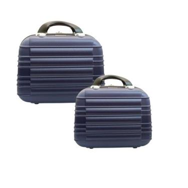 Imagem de Conjunto frasqueiras p m viagem necessaire rígida abs - chx, Azul, M