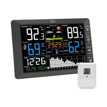 Imagem de Estação Meteorológica Com Relógio Atômico, 8 Canais De Alertas Persona