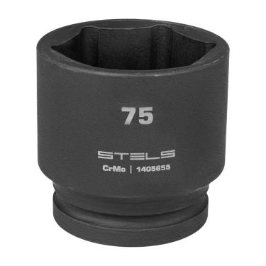 Imagem de Soquete Impacto 1'' Hexagonal 75mm Aço Crmo Stels 1405655