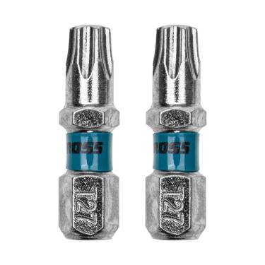 Imagem de Bit Torx T27 25mm Aço Rápido 2 Pçs Gross Magnético