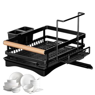 Imagem de Escorredor de pratos para balcão de cozinha, ferramenta de armazenamento multifuncional grande - Organizador de balcão de cozinha | para casa, trailer, hotel, restaurante, fazenda, acampamento
