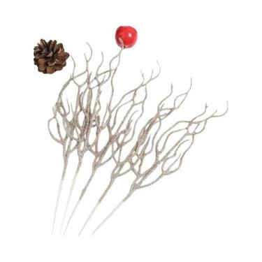 Imagem de Buquê De Ramos Artificiais De Natal 5 Peças Plantas Falsas Decoração P