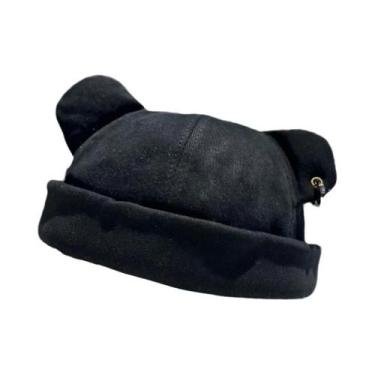 Imagem de Gorro Unissex Com Orelhas De Gato, Cor Sólida, Estilo Coreano, Para Ou