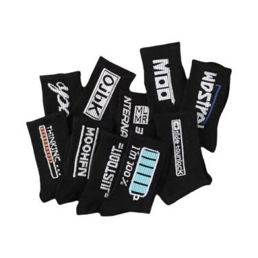 Imagem de Meias Masculinas Respiráveis de Cano Médio, 5/10/20 Pares, Confortávei