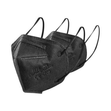 Imagem de Máscara Facial FFP2 KN95 Preta 10-200PCS 5 Camadas Não Tecidas Reutili