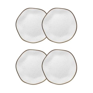 Imagem de Conjunto 4 Pratos De Sobremesa 21,5 Cm Ryo Maresia Porcelana Oxford