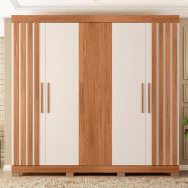Imagem de Guarda Roupa Casal 5 Portas 2 Gavetas Marta Marrom Caemmun