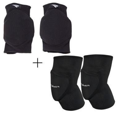 Imagem de Kit 01 Cotoveleira Poker Pro Indoor+01 Joelheira Penalty V Indoor-Unissex