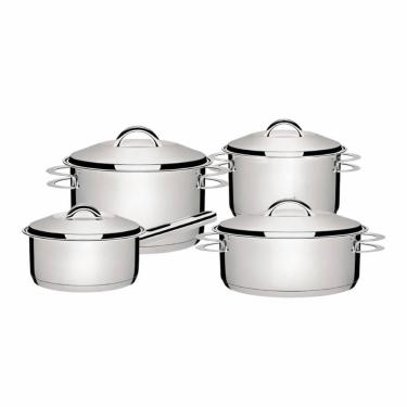 Imagem de Jogo de Panelas Tramontina Solar 4 Peças Aço Inox Fundo Triplo