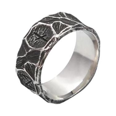 Imagem de Anel Viking Vintage Unissex Com Runas Nórdicas, Joia De Moda Em Aço In