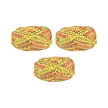 Imagem de Fio Colorido Em Gradiente 150g Algodão Leite Médio Grosso Para Suéter,