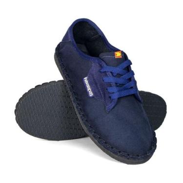 Imagem de Alpargata Sapatilha Havaianas Cadarço Cordão Origem Unissex, Azul, 38