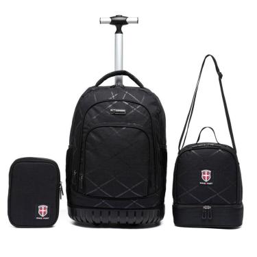 Imagem de Kit Mochila Swissport Lancheira Estojo Escolar Faculdade Reforçada-Masculino