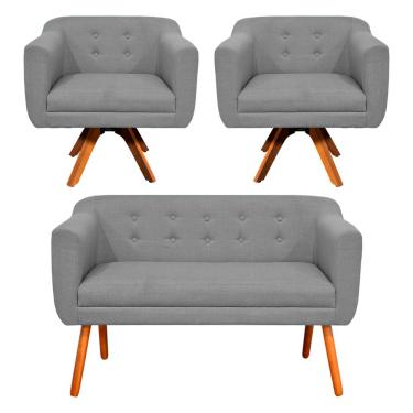 Imagem de KIT 01 NAMORADEIRA E 02 POLTRONAS GIRATO