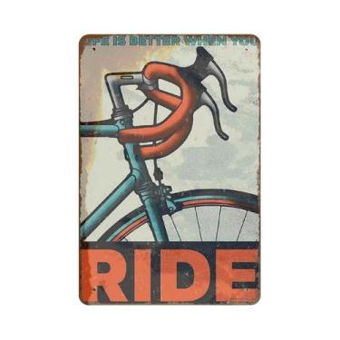 Imagem de Placa De Metal Vintage Com Tema De Ciclismo, Pintura Em Ferro Para Dec