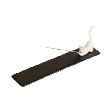 Imagem de Suporte De Incenso De Cerâmica Em Forma De Gato E Coelho, Decoração Pa