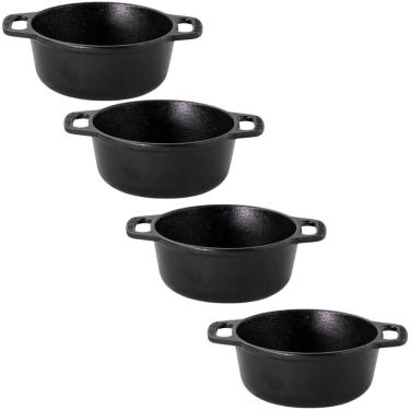 Imagem de Kit 4 Cumbuca de Ferro Fundido 12cm Para Servir Porções 435ml Sem Tampa Santana