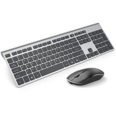Imagem de Conjunto de teclado e mouse JOYACCESS 2.4G recarregável sem fio