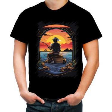 Imagem de Camiseta Colorida Pesca Esportiva Pôr do Sol Peixes 20 - Kasubeck Stor