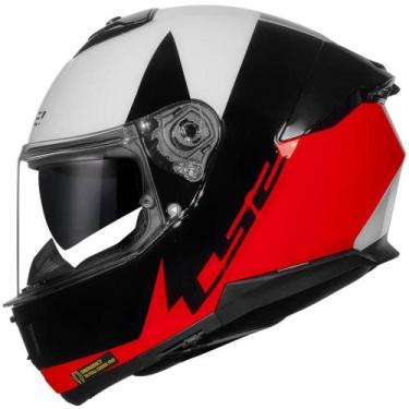 Imagem de Capacete LS2 Stream II FF808 Thunderbiz, 56, Preto/Vermelho