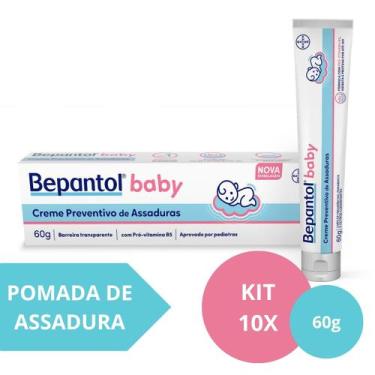 Imagem de Kit com 10 Cremes Pomada de Assadura 60gr Cada - Bepantol