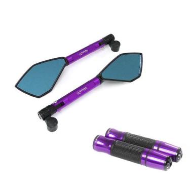 Imagem de Kit Retrovisor Manopla Esportivo Ninja 300r 250r Cbr250 R3 GSX R750 - 