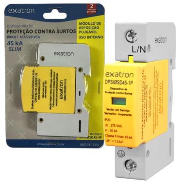 Imagem de Dispositivo Protecao Contra Surto Dps 45ka Slim Bivolt - Exatron
