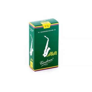 Imagem de Palheta para Saxofone Alto Java 1 1/2 Som Brilhante com Resposta Imediata Vandoren