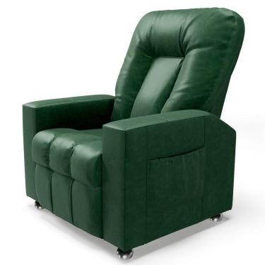 Imagem de Poltrona Do Papai Reclinável Para Cinema Praddo Fh9 Pu Verde - Mpozenato