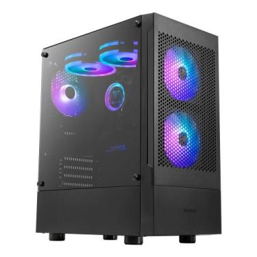 Imagem de Gabinete gamer mid tower 3 fans sem fonte talos e3 mesh preto gamdias