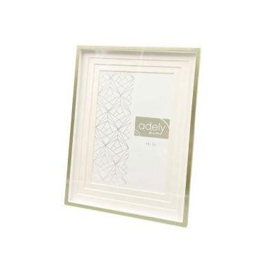 Imagem de Porta Retrato Vidro 10X15Cm Paspatur Borda Dourada - Adely Decor By Da