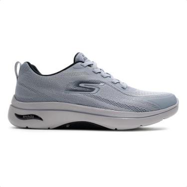 Imagem de Tênis Skechers Go Walk Arch Fit 2.0 - Levy 2 Masculino, Cinza, Cinza, 