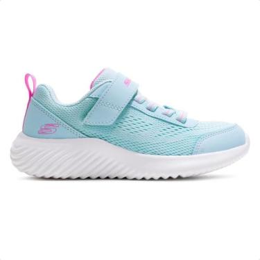 Imagem de Tênis Skechers Bounder Free And Easy Infantil, 31, Azul, Branco