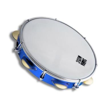 Imagem de Pandeiro Profissional Samba Music PD-10 Phx 10", Pandeiro Azul Celeste