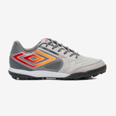 Imagem de Chuteira Umbro Society Pro 5 Bump Club, Prata, Laranja, 42