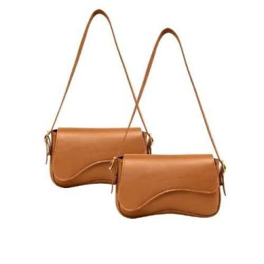 Imagem de Kit Duas Bolsas Baguete Lara Feminina de Ombro Elegante Alça Regulavel