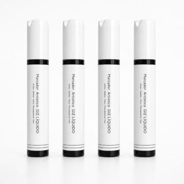 Imagem de Giz Líquido Marcador Artístico Branco Ponta 15mm Vidro Espelho Acrílic