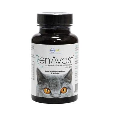 Imagem de Suplemento Alimentar RenAvast para Gatos Inovet 60 Cápsulas