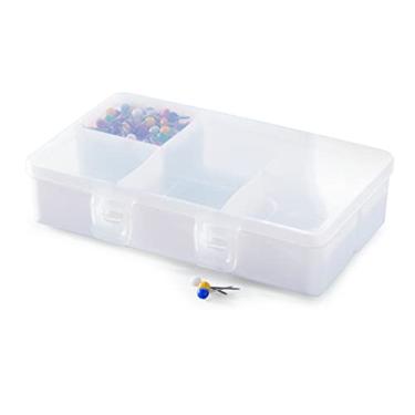 Imagem de Caixa Organizadora Duo Com 5 Divisórias Plasútil, Branco