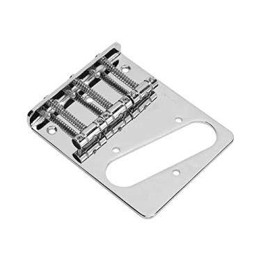 Imagem de Ponte de metal para selim de guitarra, pontes fixas resistentes a arranhões, 3 furos de parafuso, tamanho padrão para guitarras elétricas TL
