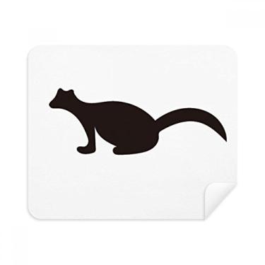 Imagem de Pano de limpeza Black Polecat Animal Portrayal Limpador de tela 2 peças Tecido de camurça