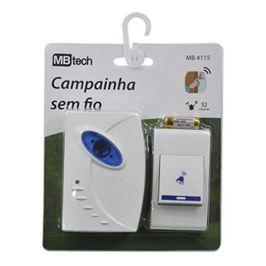 Imagem de Campainha De Tomada Residencial Sem Fio 32 Toques Até 100M