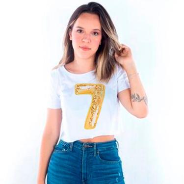 Imagem de Camiseta Cropped Numero Dourado 7