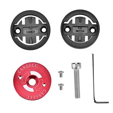 Imagem de suporte para computador de bicicleta de estrada suporte para cronômetro,Suporte para computador de bicicleta, suporte para cronômetro de bicicleta GPS para Bryton (preto/vermelho)(Red)