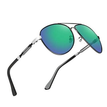 Imagem de Polarized Sunglasses Men Pilot 62mm Lens Designer Driving Sun Glasses with Zipper Case,4,China