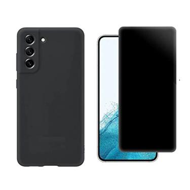 Imagem de Kit Capa Case Silicone e Pelicula Privacidade Compatível Galaxy S21 Plus