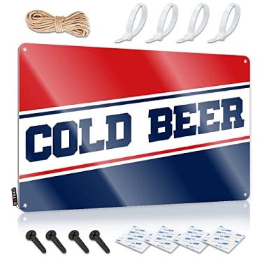 Imagem de Sinais de metal para garagem homem caverna cerveja fria sinal de lata barra de cerveja sinais de metal para homem caverna (tamanho : 30x40cm)