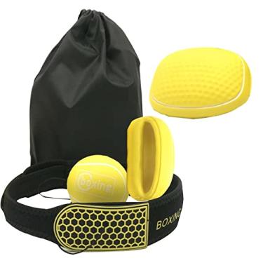 Imagem de Treinamento de reflexo de bola de boxe - Equipamento de treinamento de boxe com faixa de cabeça ajustável - Perfurar React Head Ball com Headband, Speed Hand Eye Reaction e